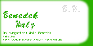 benedek walz business card